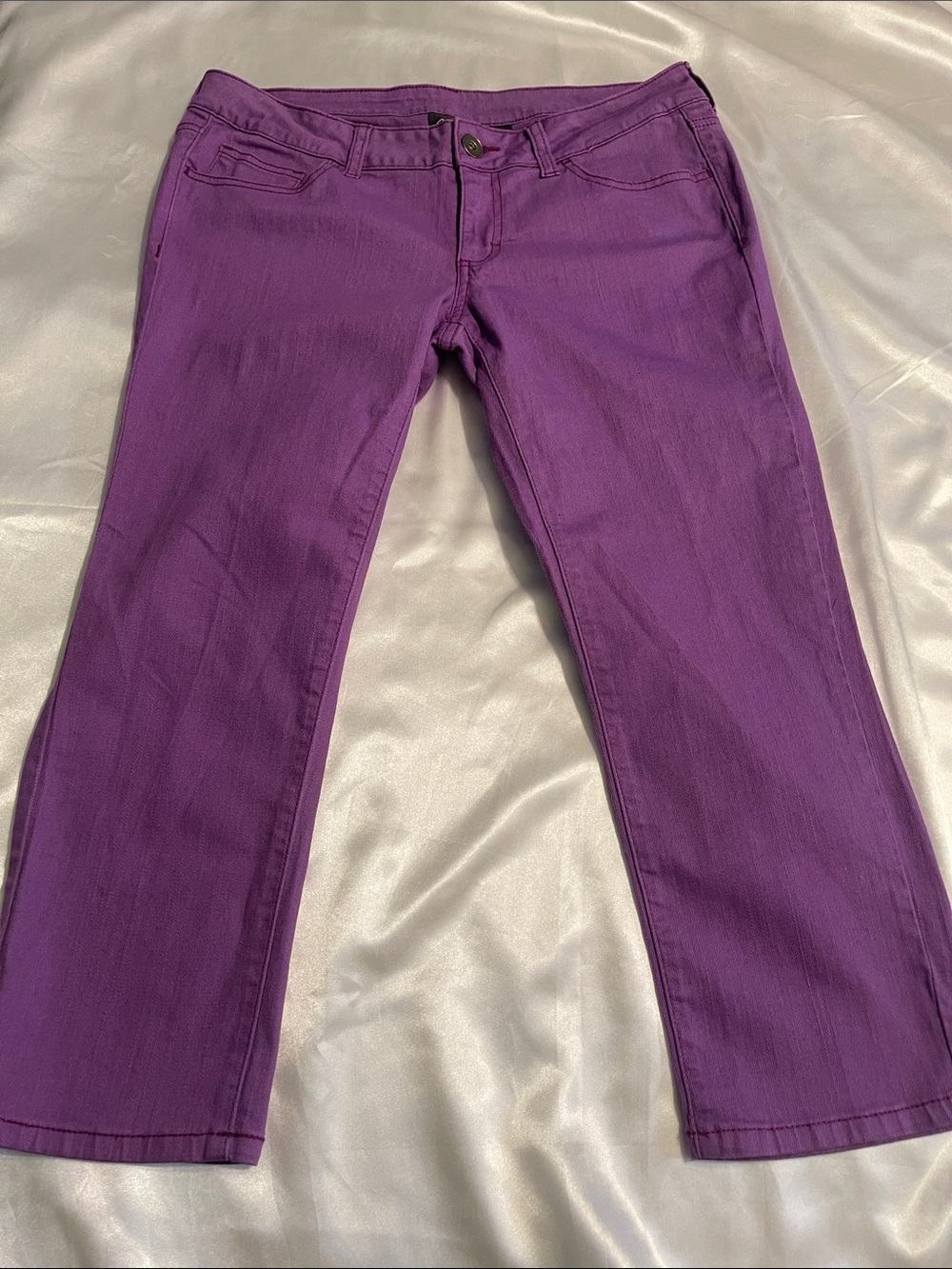 City Streets Purple Straight Leg Jeans